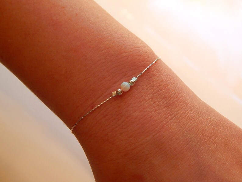 Beaded Opal Anklet Ankle Bracelet Mini Opals Gold Etsy