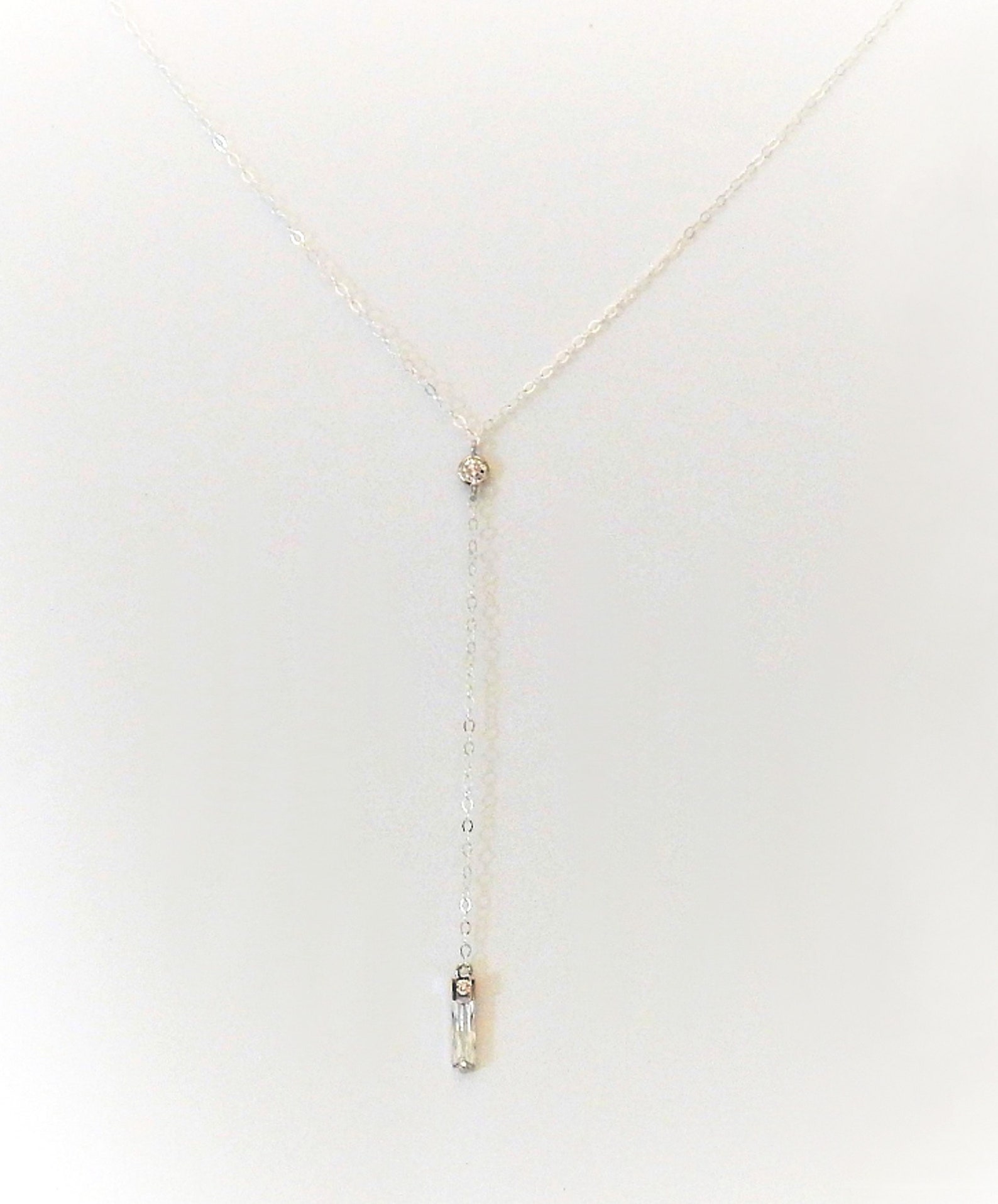 Dainty Gold Lariat Necklace Prom Bridesmaid Engagement Gift Etsy