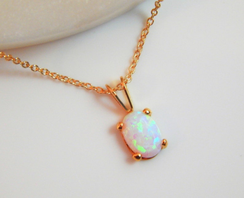 Dainty Layered Opal Necklace Gift for Her Gold Filled Multi Etsy