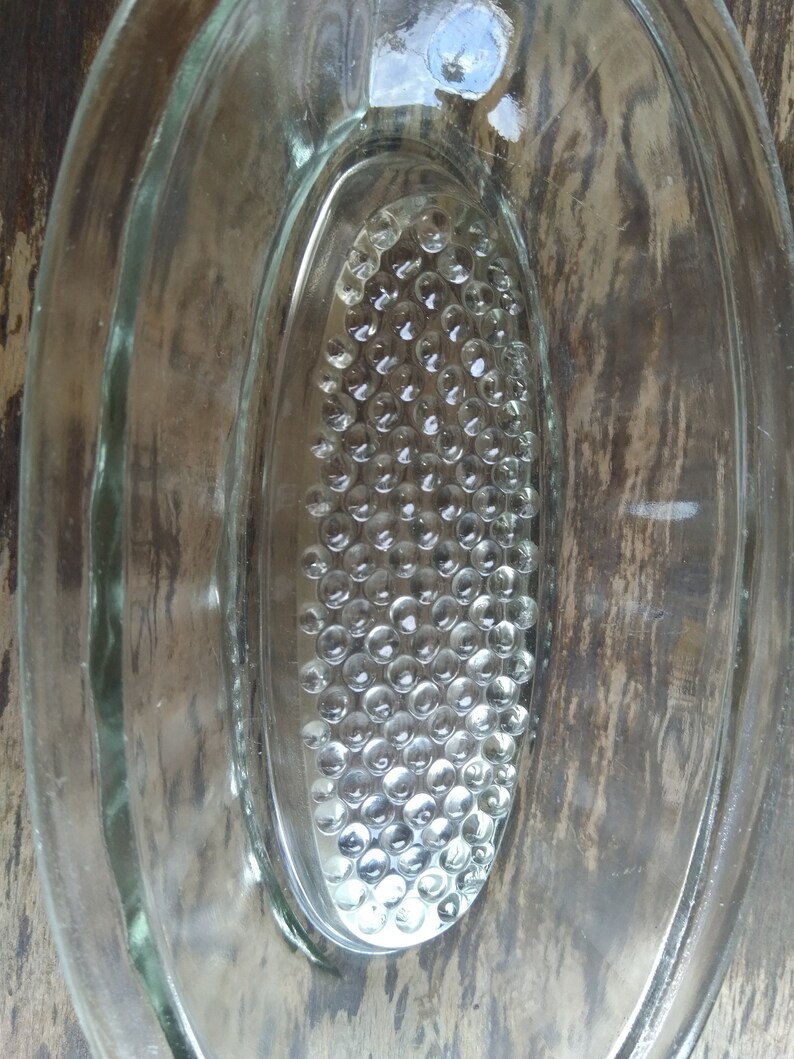 Pressed Vintage Pressed Glass Garlic Grater Lemon Grater Etsy