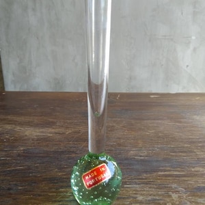 Glass Vase Bullicante Murano Portugal Vintage Glass Vase Controlled Bubbles