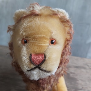 Vintage Steiff-knuffel leeuw - knop op het oor