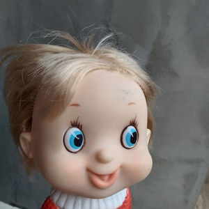 Doll Rubber Doll Vintage Rubber Doll with Haiar Famosa Doll Made in Spain Doll