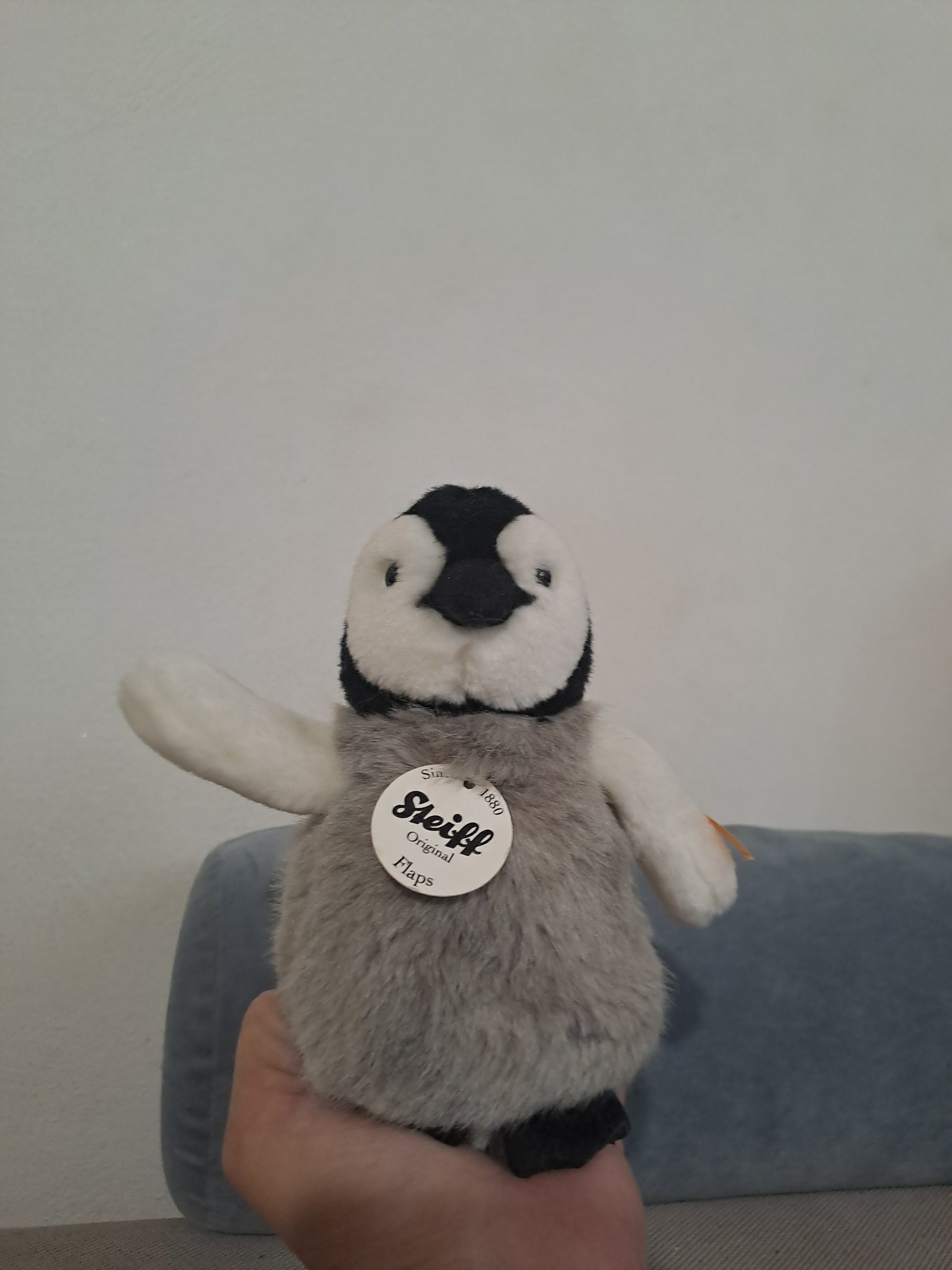 Peluche STEIFF Pingouin 35 Cm – Usé Aux Pattes Et Bec – Pièce De Collection Allemagne