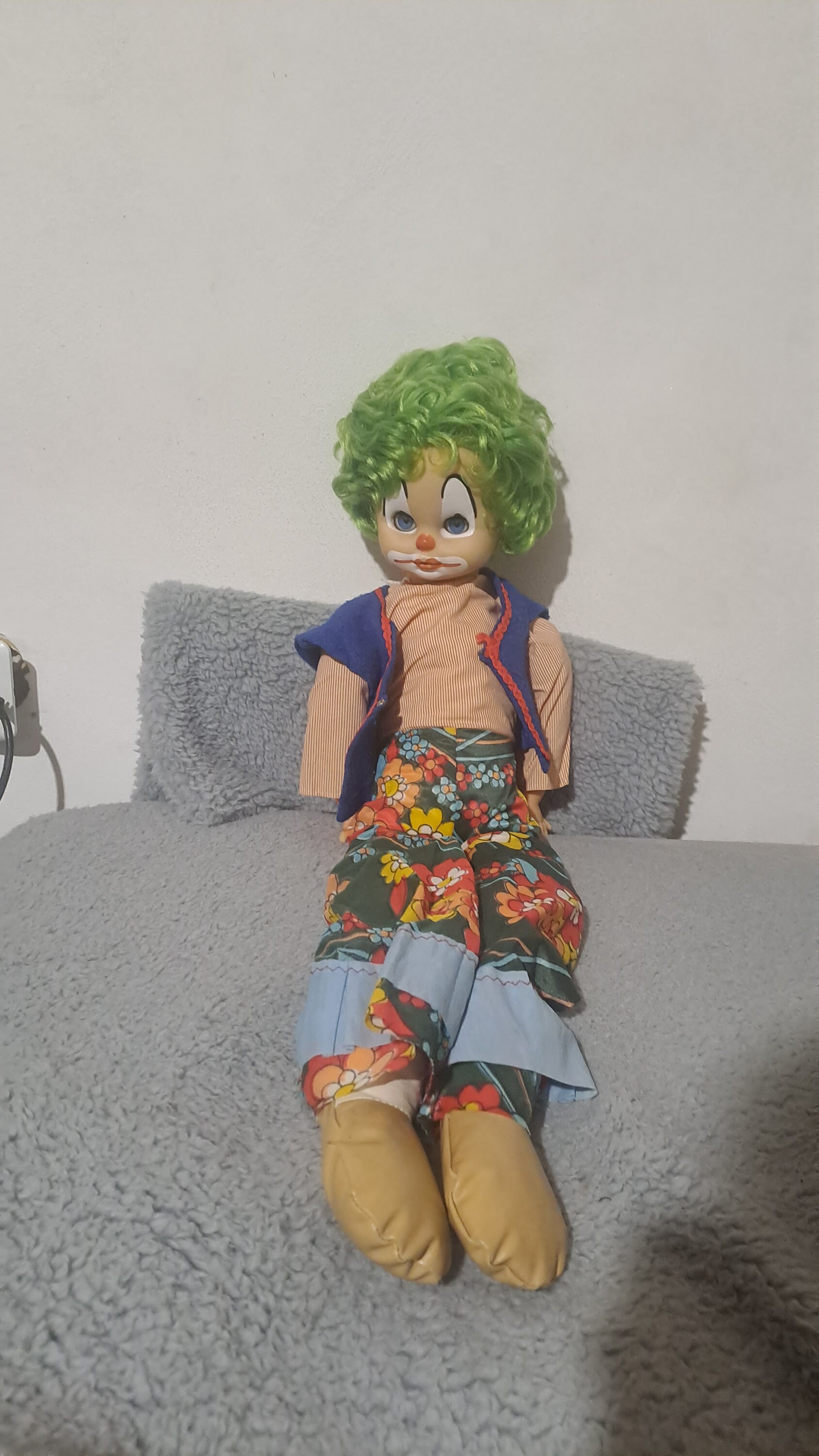 Clown Doll Vintage Ari Clown Doll 18 3448 Rubber Face and