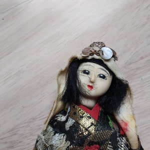 Japanese Doll Vintage Japanese Doll Japanese Gofun Geisha Doll Collectible Doll Little Girl Doll Traditional Kimono Porcelain Face Doll