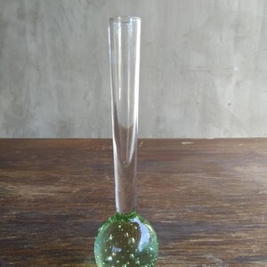 Glass Vase Bullicante Murano Portugal Vintage Glass Vase Controlled Bubbles image 3