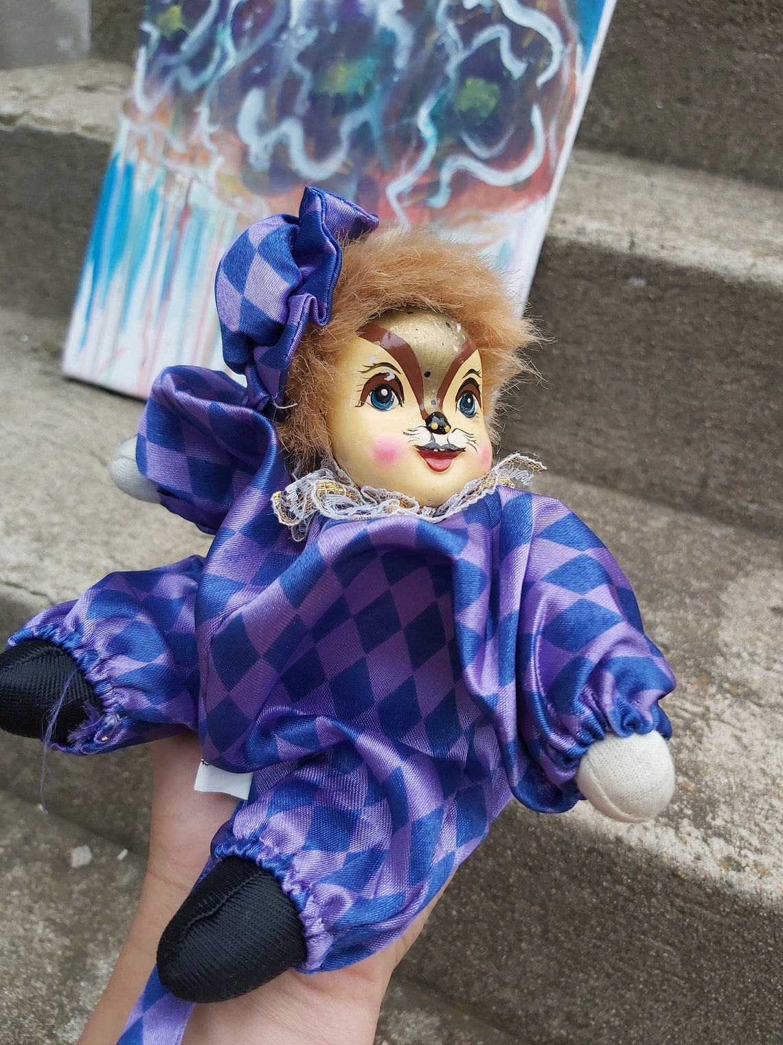 Doll Porcelain Doll Tiger Doll Vintage Doll in Tigre Costume | Etsy