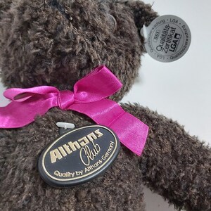 Althans Teddy Bear  Vintage Old Althans Teddy Bear Black Teddy Bear German Teddy Bear Althans Club Bear Plush Toy Collectible Bear Stuffed
