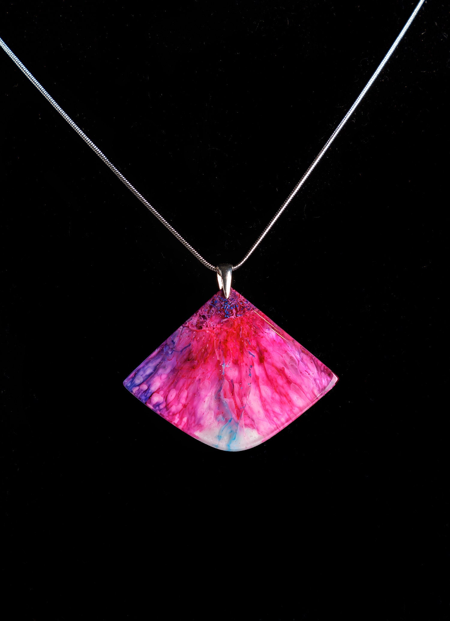 Mothers Day GiftMosaic PendantMosaic JewelryGlass ArtPurple Pink GlassWearable Art