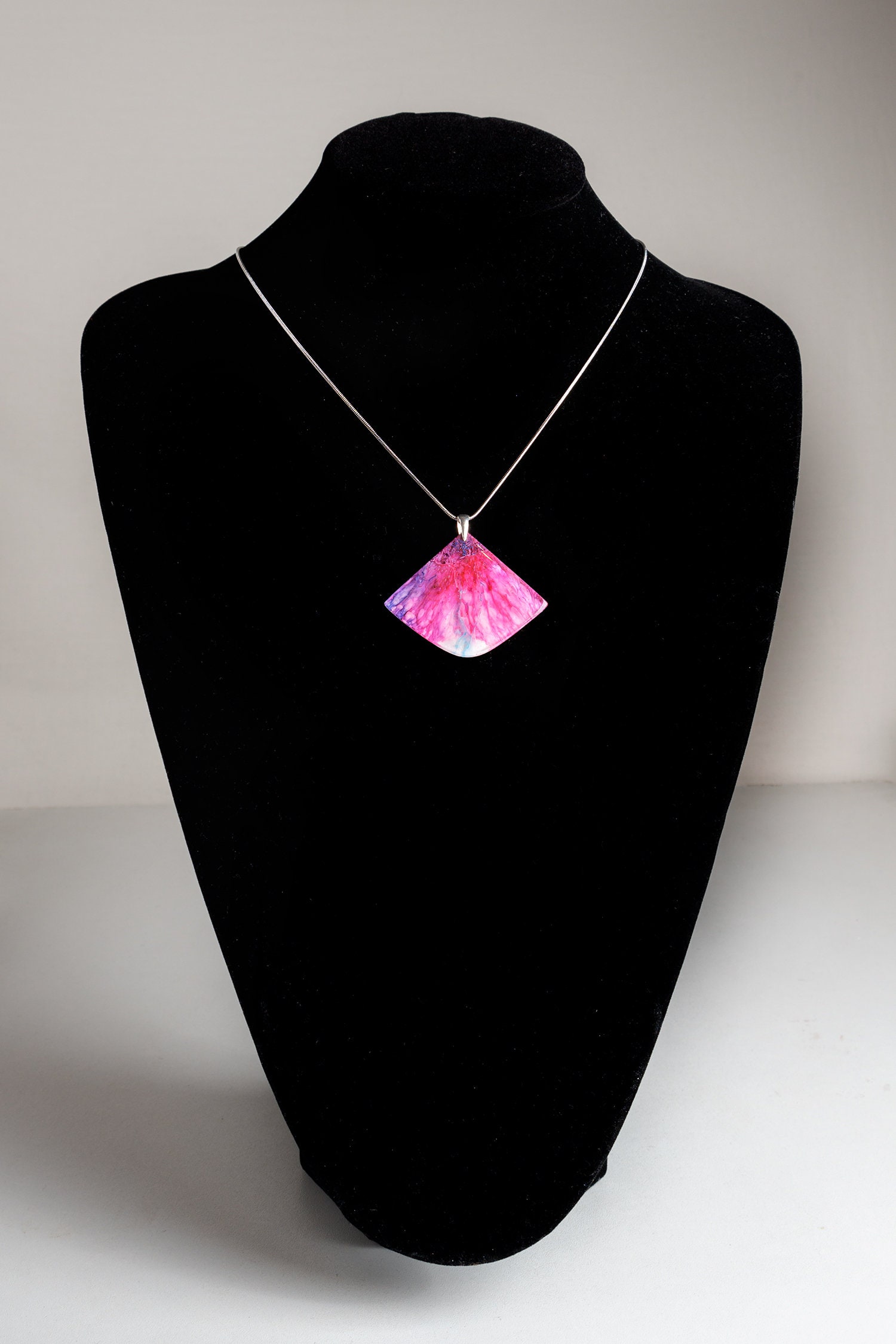 Mothers Day GiftMosaic PendantMosaic JewelryGlass ArtPurple Pink GlassWearable Art