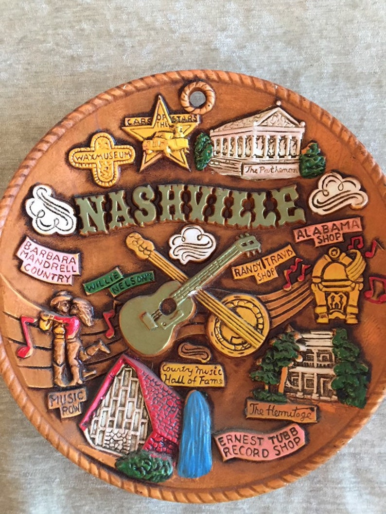 Ceramic Nashville Souvenir Plate Picture