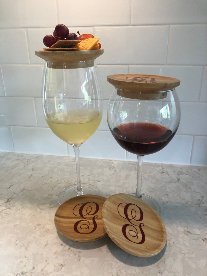 Appetizer Wine Glass Toppercustomized Set of 4 Etsy