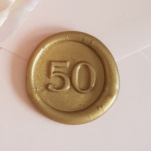 50th wax seal stickers | 50 Birthday | wedding golden anniversary wax seal sticker | Envelope stickers for invitation template printable set