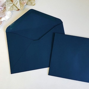 Navy C5 envelopes - Sydney Australia - Blue Euro Flap Banker ideal hand calligraphy A5 size printable template download wedding invitation