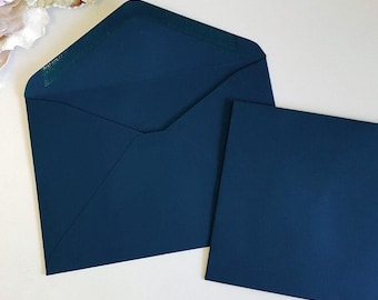 Buste C5 blu navy - Sydney, Australia - Modello ideale per calligrafia a mano, formato A5, stampabile, invito a nozze, Banker con patta Euro blu