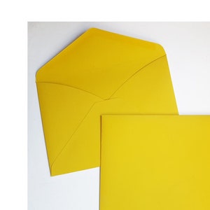 Yellow C5 envelope Sydney Australia mustard Euro Flap Banker for hand calligraphy fit A5 size printable template download wedding invitation