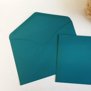 Teal C5 envelopes - Turquoise Aqua Green Sydney Australia Euro Flap hand calligraphy fit A5 printable template download wedding invitation