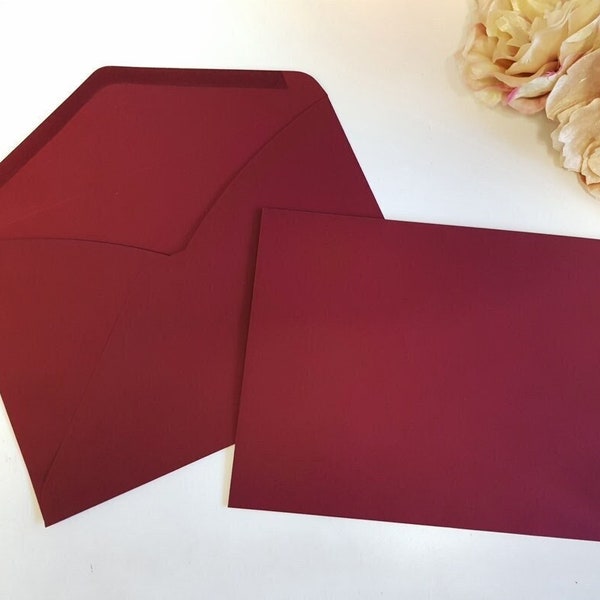 Burgundy Envelopes Etsy