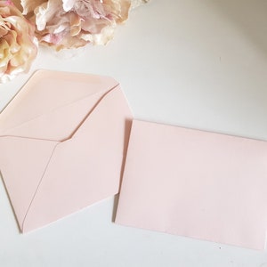 Pink C6 envelopes - Pastel Blush fit A6 size printable template download wedding Sydney Australia - ideal hand calligraphy Euro Flap