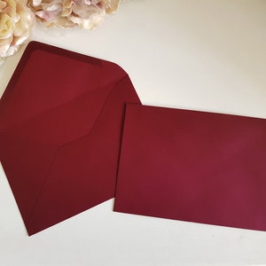 Red 5x7 envelope A7 Burgundy bulk Dark Deep wedding invitation Sydney Australia ideal hand calligraphy Euro Flap download printable template