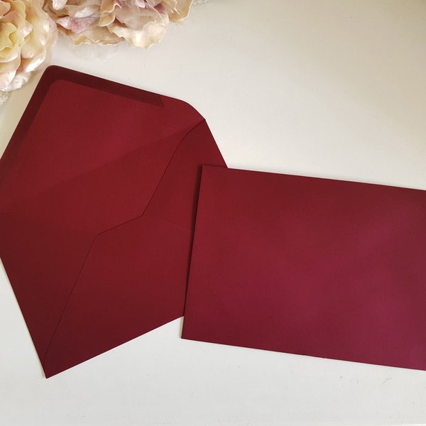 Burgundy Envelopes Etsy