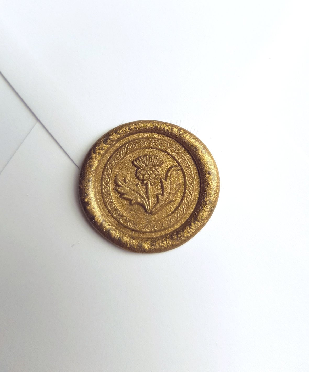 Scottish thistle wax seal sticker -  Wedding envelope self adhesive wax sticker invitation template download printable set envelope seal