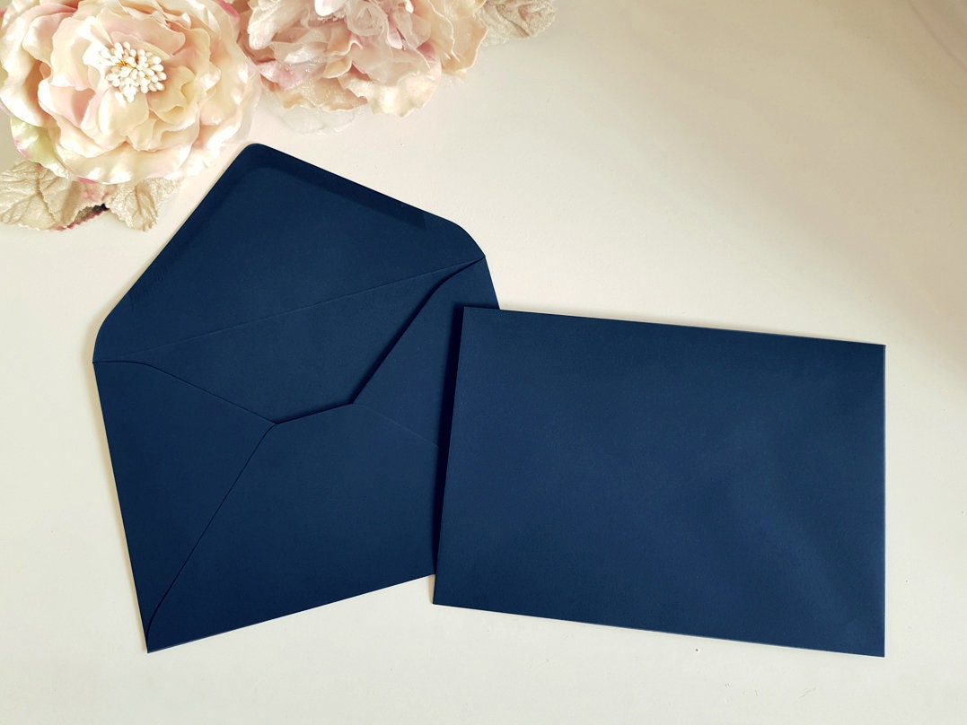 5x7 envelopes Navy Blue Sydney Australia Euro Flap Banker Etsy