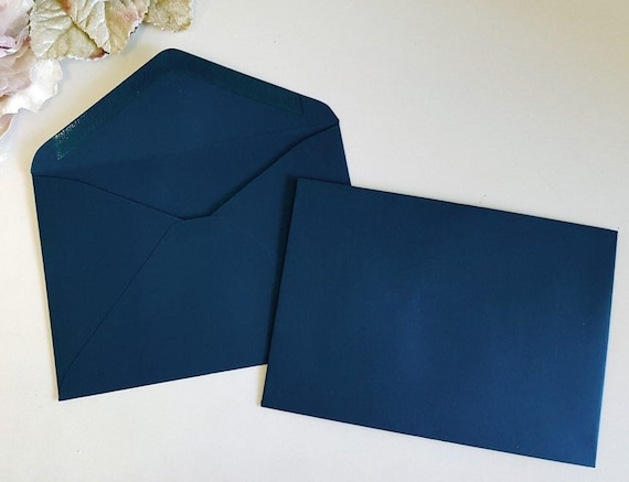 Navy C5 envelopes - Sydney Australia - Blue Euro Flap Banker ideal hand calligraphy A5 size printable template download wedding invitation