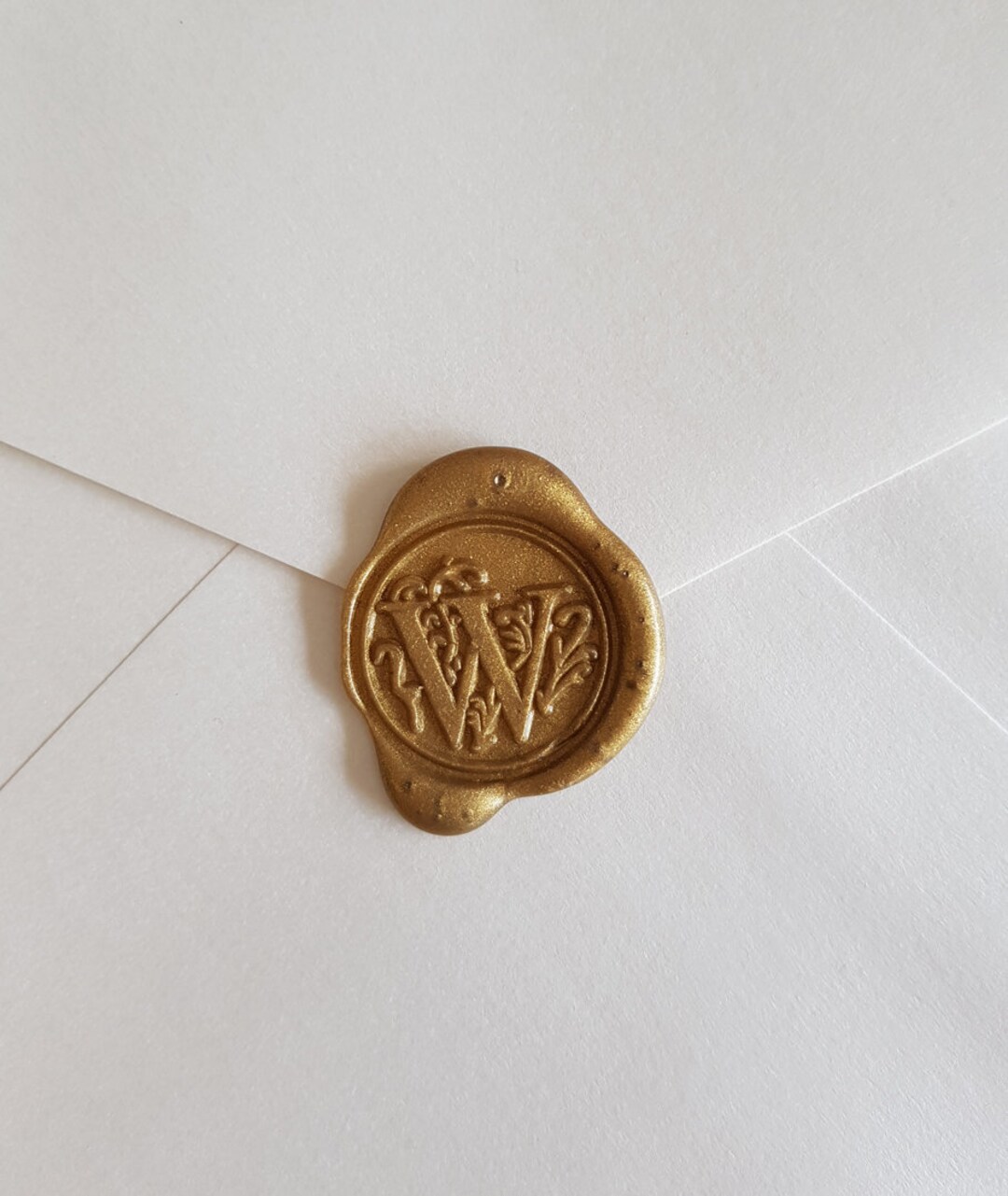 Initials W Wax Stickers, Alphabets Monogram Letter Classic Font ...