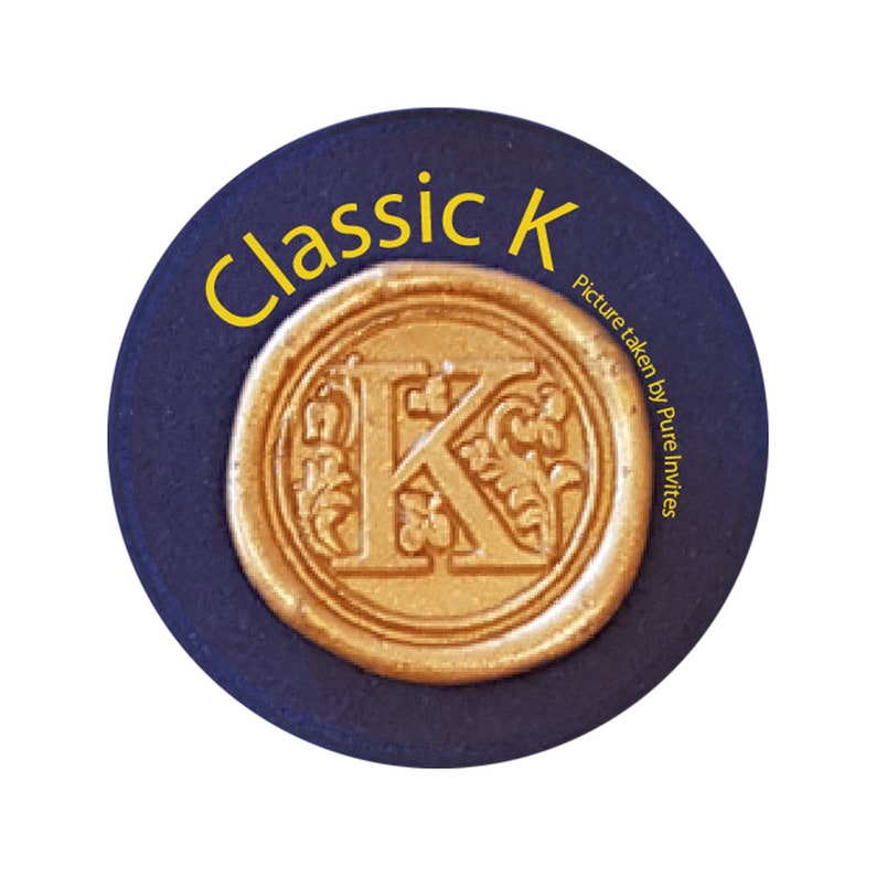 Alphabets Monogram Letter Classic font Envelope Wax seals hand made Self adhesive wax seal stickers Pure Invites Initials K Wax Stickers