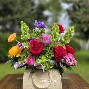 3D Print Flower Vase / Vase ONLY / Purse Flower vase / ROUND SHAPE