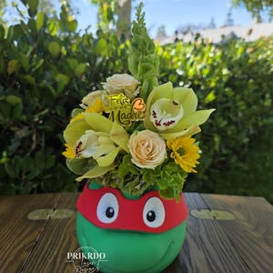 3D Print Flower Vase / Vase ONLY / Turtle Flower vase / Ninja Vase