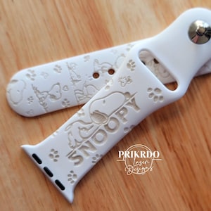 DOG S watch band-Engraved Watch Band compatible for the &quot;A&quot; Smartwatch  - &quot;A&quot; Watch Band