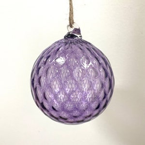 Purple Blown Glass Ornament