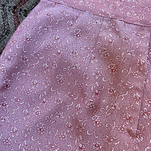 Pink Flowy Wide Leg Vintage Trouser Pants