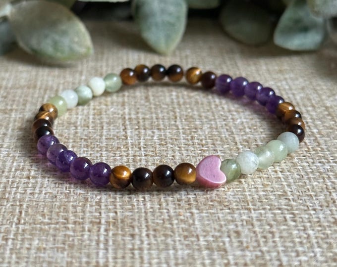 Love Actually (Tiny) | Rhodonite, Serpentine Jade, Amethyst, Tigers Eye