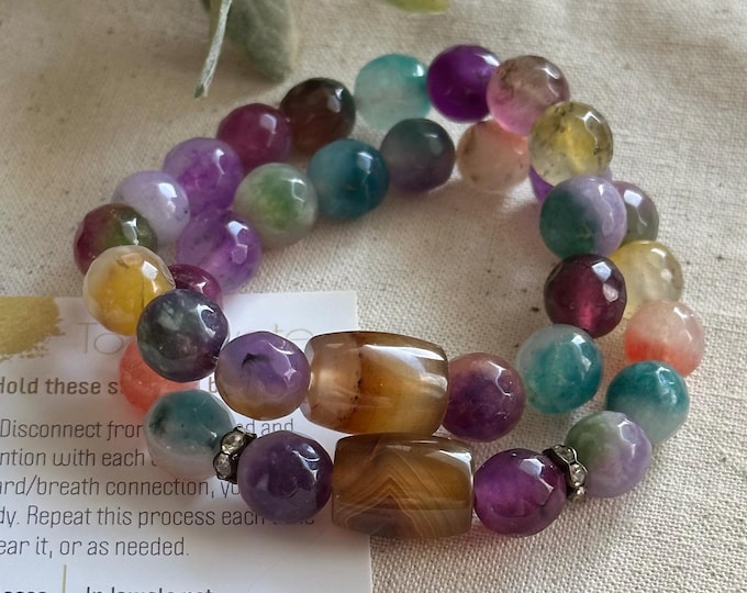 Agate Luv Bracelet | Agate, Sardonyx Agate, Tibetan Agate