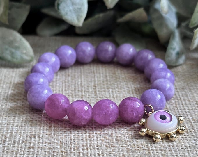 Petal & Power | Pink Agate, Lavendar Jade