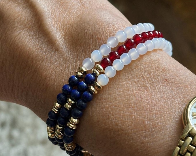 Stars & Stripes Bracelets | American Flag Bracelet, Celebrating 250 Bracelet