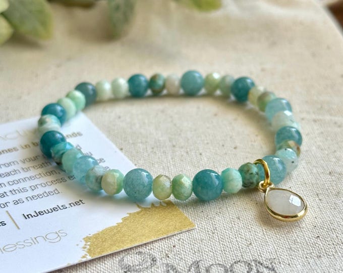Amazonite & Aquamarine Bracelet (Mini)