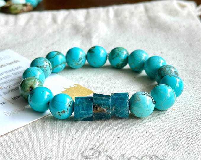 Apatite & Turquoise Gemstone Bracelet
