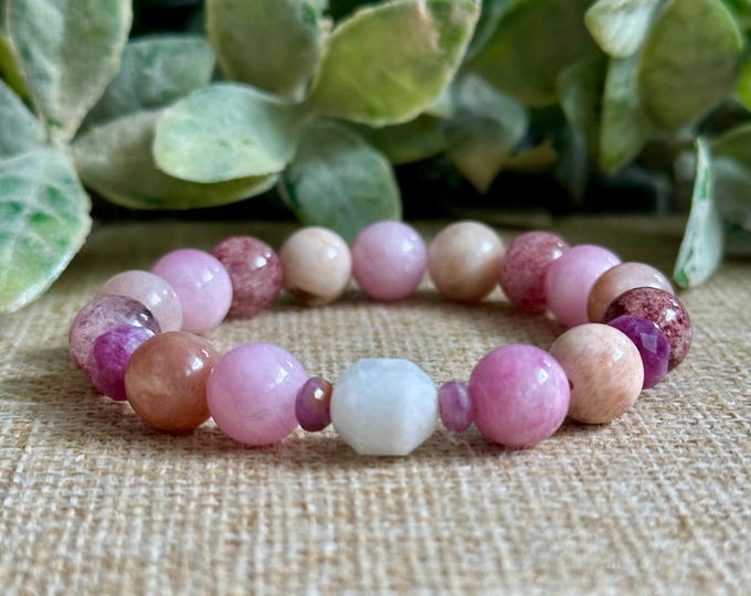 Manifesting Love Bracelet (Chunky) | Crystals for Love, Attraction & Self Worth