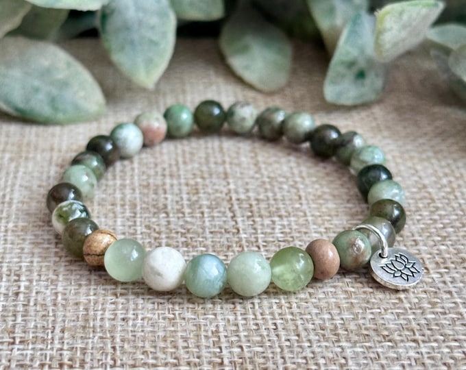 Guided By Serendipity Mini |  Jade, Picture Jasper, Chrysoprase