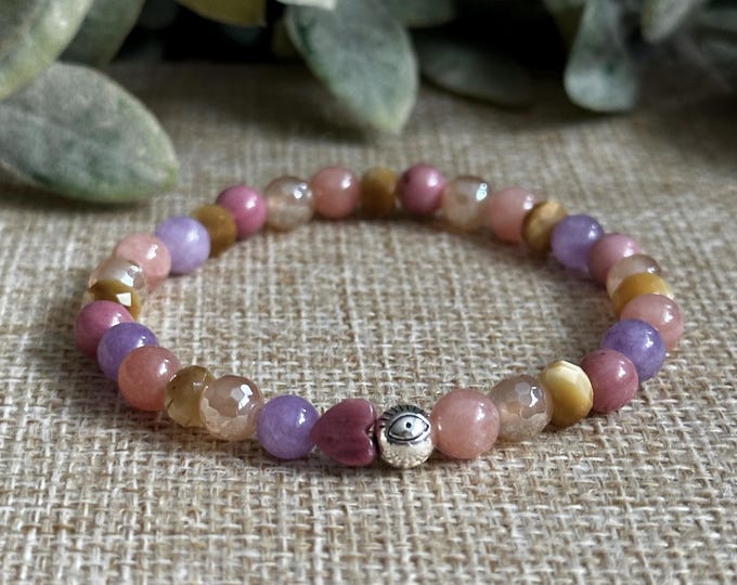 Soul Shine Mini | ~ Rhodonite ~ Lavender Amethyst ~ Mystic Golden Agate ~ Golden Tigers Eye ~ Peach Moonstone