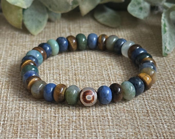 Wise Soul | Dumortierite, Indian Agate, Tigers Eye.