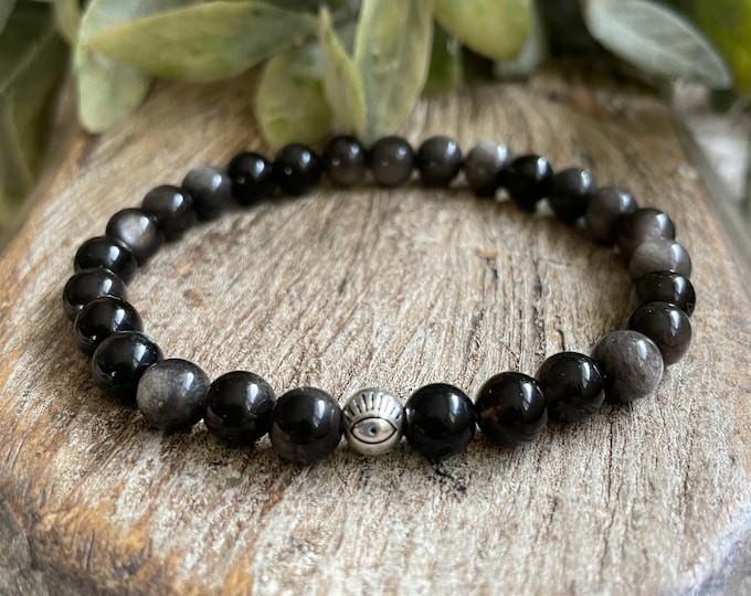 Full Moon: Silver Sheen Obsidian Mini