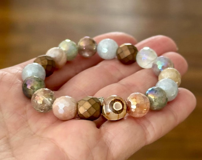 Manifesting Life Bracelet (Chunky) | Abundance and Success Jewelry, Law of Attraction Gift, Goal Setting Gemstone Bracelet