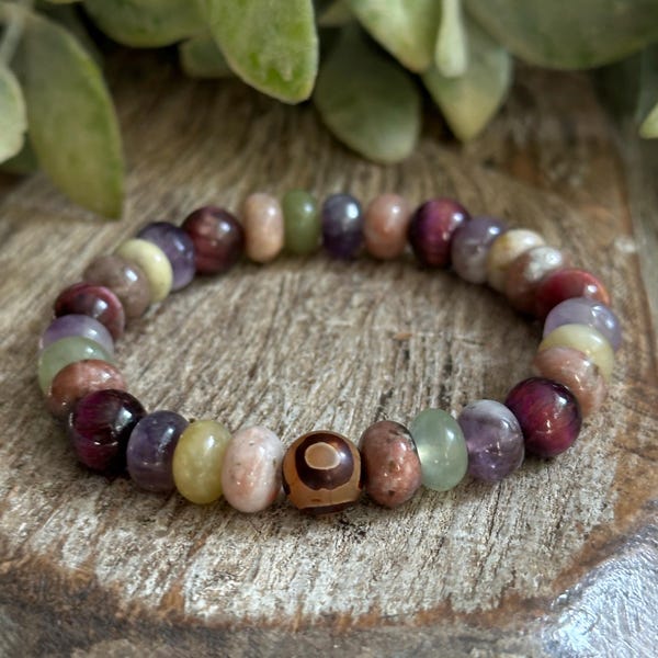 Karmic Energy Crystal Bracelet | Connection, Abundance, Personal Power | Gemstone Energy Bracelet