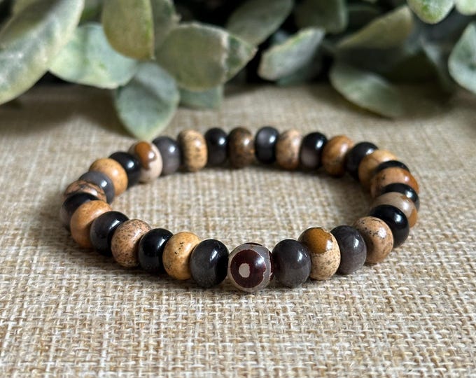 Picture Jasper & Silver Sheen Obsidian